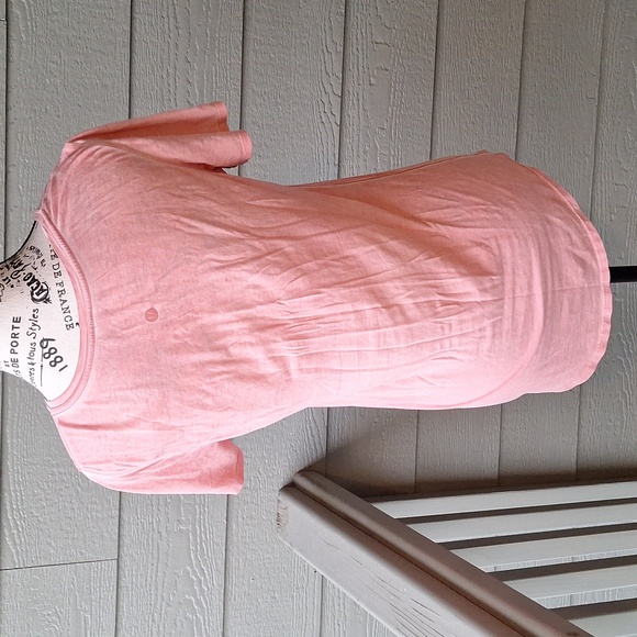 Lululemon Love Crew Rounded Hem Tee Sz 8 Sublimado Pigment Dye Rustic Coral - Picture 4 of 9